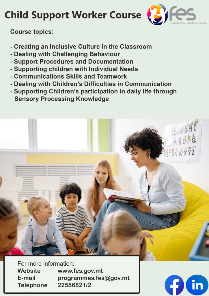 Child Support Worker Course Poster