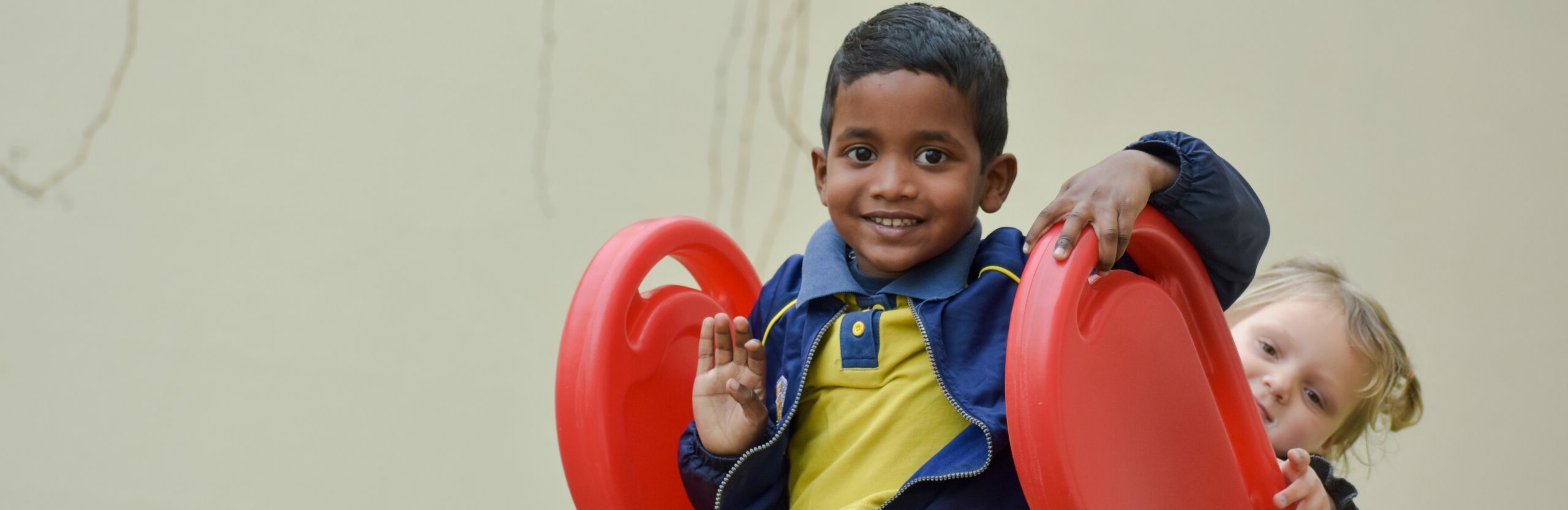 Child attending one of the FES childcare centres
